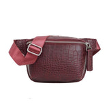 petit sac banane en cuir bordeaux