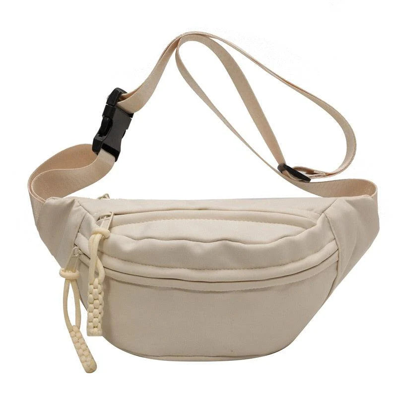 Sac banane imperméable femme en toile blanc