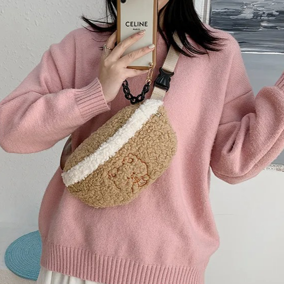 Sac banane moumoute camel