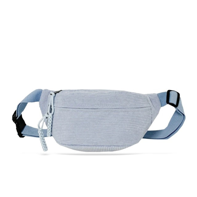 sac banane femme velours bleu