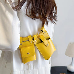 Sac ceinture cuir jaune