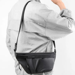 Sac banane bandoulière noir pour homme