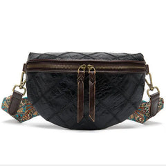 Sac banane bandoulière femme noir