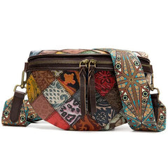 Sac banane bandoulière femme patchwork