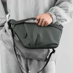 Sac banane bandoulière vert pour homme