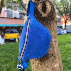 Sac banane moumoute bleu