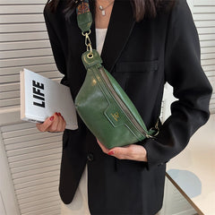 Sac banane cuir femme vert