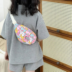 Sac banane enfant lapin rose