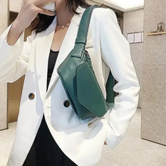 Sac banane femme chic vert