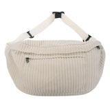 Sac banane XL en velours blanc
