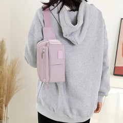 Sac banane compact multifonction imperméable rose