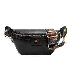 Sac banane cuir femme tendance noir