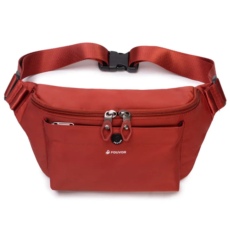 Sac banane imperméable sport léger rouge