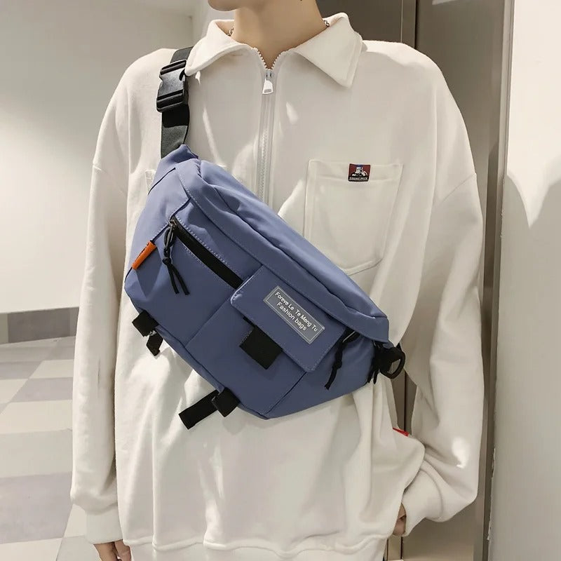 Sac banane XL bleu