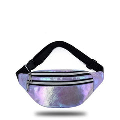 Sac banane brillant violet femme