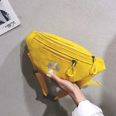 Sac banane fleuri jaune