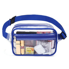 Sac banane transparent bleu