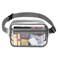 Sac banane transparent gris