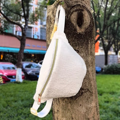 Sac banane moumoute blanc