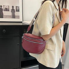 Sac banane bandoulière femme bordeaux