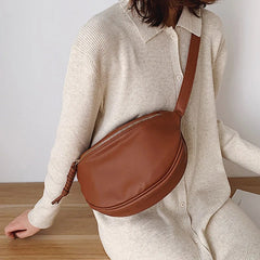 Sac banane femme cuir marron