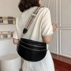 Sac banane bandoulière femme noir