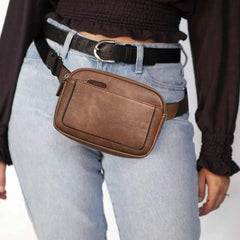 Sac ceinture marron